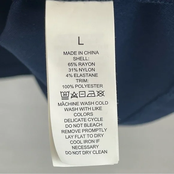 Kate Spade New York Women’s Scallop Neck Long Sleeve‎ Dress Blue Size L - Picture 8 of 13